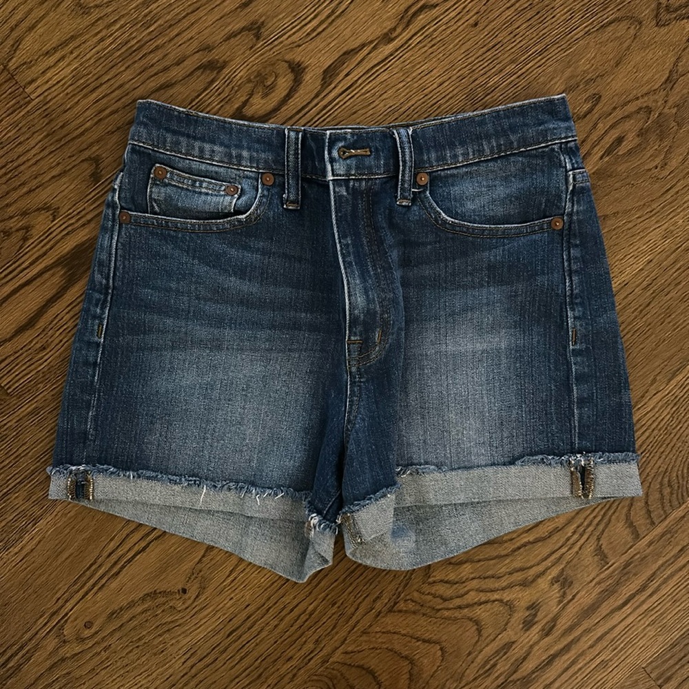 Madewell high rise Jean shorts with cuff size 27